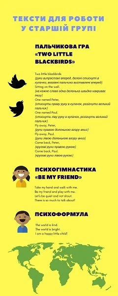 Вивчаємо англійську з користю для здоров’я: ігри, вправи, фізкультхвилинки Вправи на занятті з англійської мови для старшої групи
