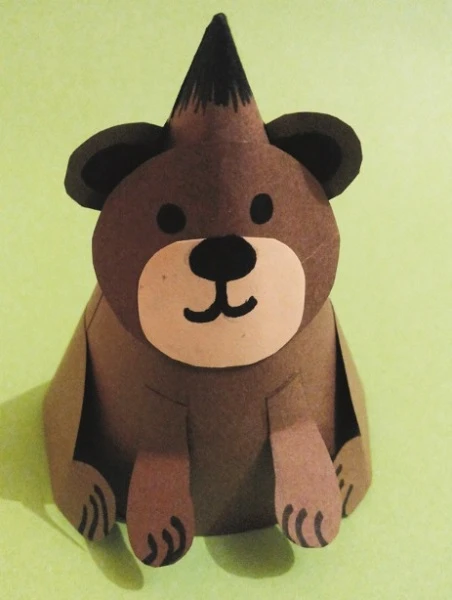 Пальчиковий театр у техніці паперопластики - ведмідь Пальчиковий театр у техніці паперопластики - ведмідь