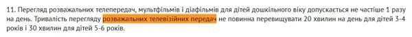 Тривалість перегляду розважальних телепередач для дітей дошкільного віку Тривалість перегляду розважальних телепередач для дітей дошкільного віку