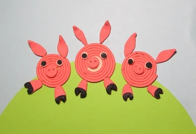 Пластилінографія в ДНЗ - поросята Пластилінографія в ДНЗ - поросята