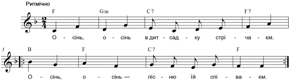 Осінь в дитсадку стрічаєм | пісні про осінь для дітей